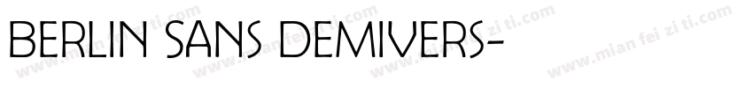 Berlin Sans DemiVers字体转换